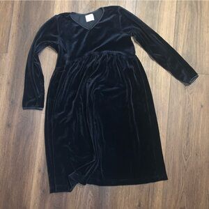 Hanna Andersson black velvet dress